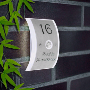 Modern Personalized Stainless Steel LED Light Doorbell